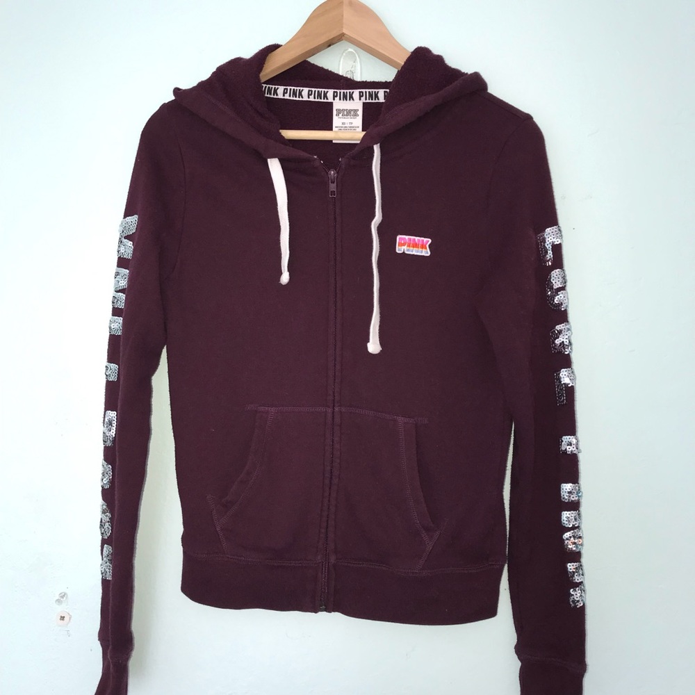 PINK Victoria’s Secret hoodie jacket with sequins